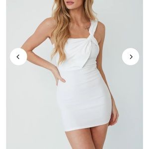 White off shoulder mini dress
